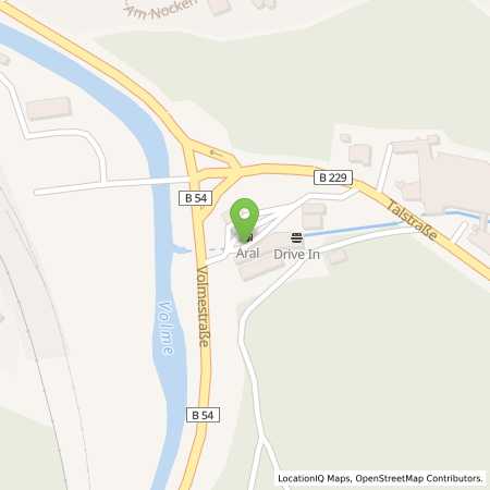 Standortübersicht der Benzin-Super-Diesel Tankstelle: Aral Tankstelle in 58515, Lüdenscheid
