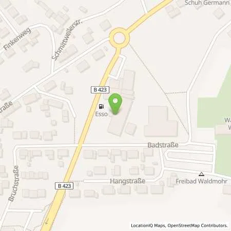 Standortübersicht der Tankstelle Esso Tankstelle in 66914 WALDMOHR
