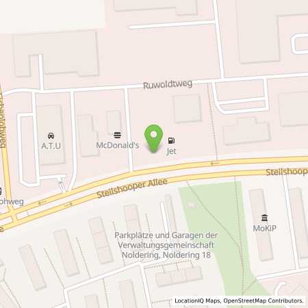 Standortübersicht der Benzin-Super-Diesel Tankstelle: JET HAMBURG STEILSHOOPER ALLEE 9 in 22309, HAMBURG