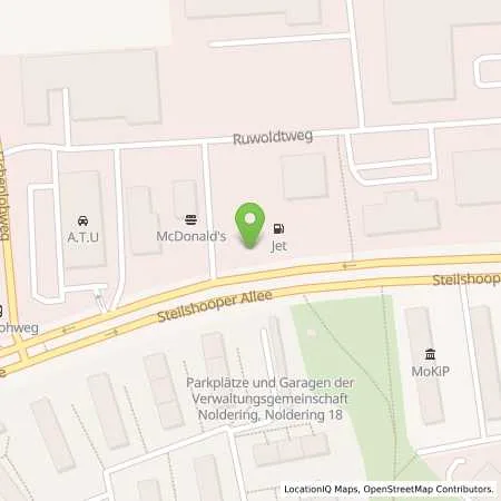 Standortübersicht der Tankstelle JET HAMBURG STEILSHOOPER ALLEE 9 in 22309 HAMBURG