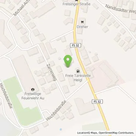 Standortübersicht der Tankstelle Tankstelle Heigl e.K. in 84072 Au/Hallertau