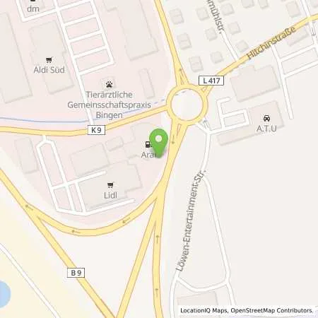 Standortübersicht der Tankstelle Aral Tankstelle in 55411 Bingen