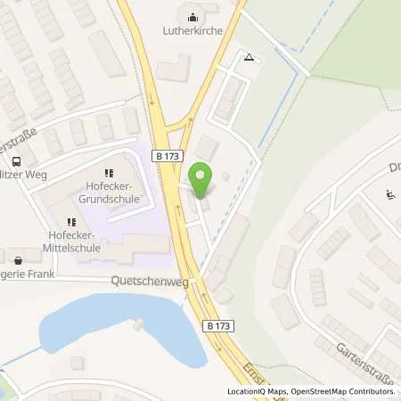 Standortübersicht der Tankstelle Hof/Saale Ernst-Reuter-Strasse 166 in 95030 Hof/Saale