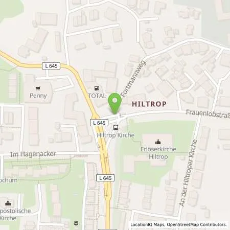 Standortübersicht der Tankstelle TotalEnergies Bochum in 44805 Bochum