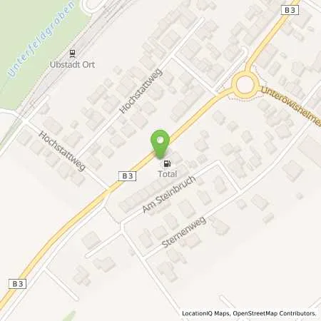 Standortübersicht der Tankstelle TotalEnergies Ubstadt in 76698 Ubstadt