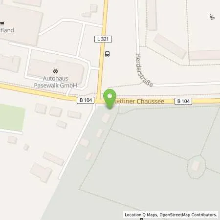Standortübersicht der Tankstelle PASEWALK - STETTINER CHAUSSEE 20 in 17309 Pasewalk