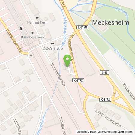 Standortübersicht der Benzin-Super-Diesel Tankstelle: Aral Tankstelle in 74909, Meckesheim