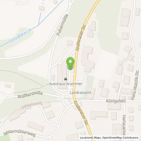 Standortübersicht der Tankstelle Shell Freyung Grafenauer Str. 45 in 94078 Freyung