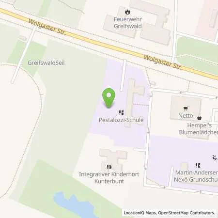 Standortübersicht der Tankstelle bft Greifswald in 17489 Greifswald