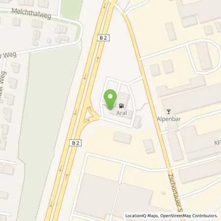 Standortübersicht der Tankstelle Aral Tankstelle in 04129 Leipzig