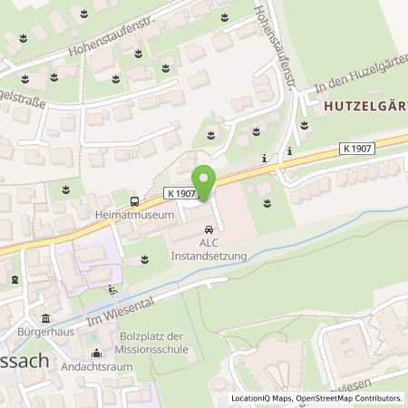 Standortübersicht der Benzin-Super-Diesel Tankstelle: Weissach Brüdener Strasse 16 in 71554, Weissach