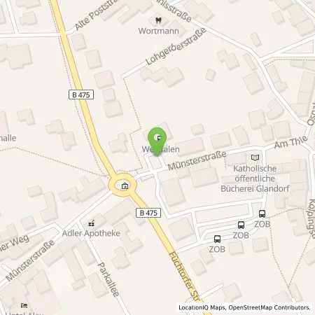 Standortübersicht der Tankstelle Manfred Wesler in 49219 Glandorf