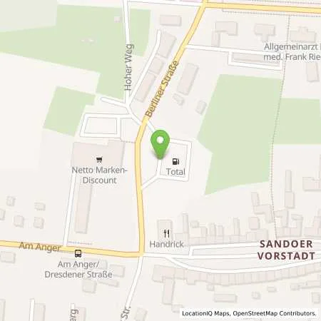 Standortübersicht der Tankstelle TotalEnergies Luckau in 15926 Luckau