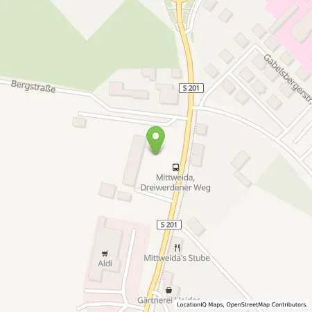 Standortübersicht der Tankstelle Access Mittweida in 09648 Mittweida