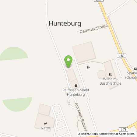 Standortübersicht der Benzin-Super-Diesel Tankstelle: Raiffeisen Lübbecker Land AG in 49163, Bohmte-Hunteburg