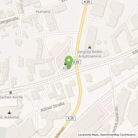 Standortübersicht der Tankstelle Aral Tankstelle in 50226 Frechen