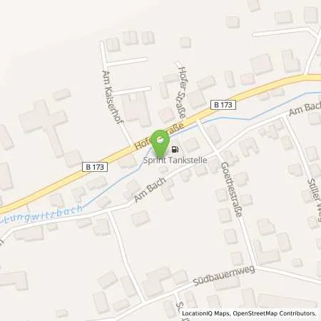 Standortübersicht der Tankstelle Sprint Oberlungwitz Hofer Str. in 09353 Oberlungwitz