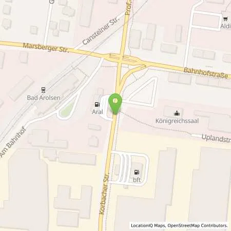 Standortübersicht der Tankstelle Aral Tankstelle in 34454 Bad Arolsen