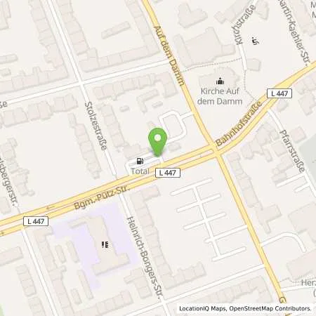 Standortübersicht der Tankstelle TotalEnergies Duisburg in 47137 Duisburg