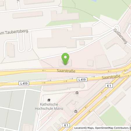 Standortübersicht der Benzin-Super-Diesel Tankstelle: TotalEnergies Mainz in 55122, Mainz