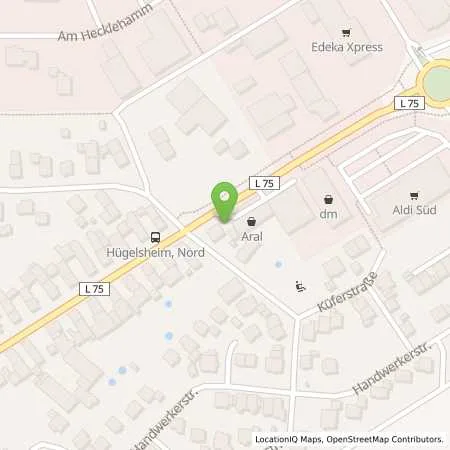 Standortübersicht der Tankstelle Aral Tankstelle in 76549 Hügelsheim