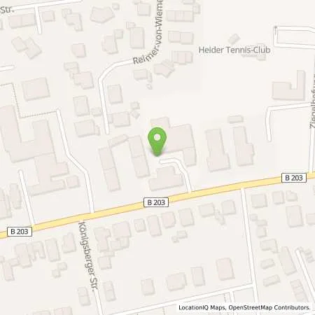 Standortübersicht der Tankstelle Shell Heide Hamburger Str. 85 in 25746 Heide