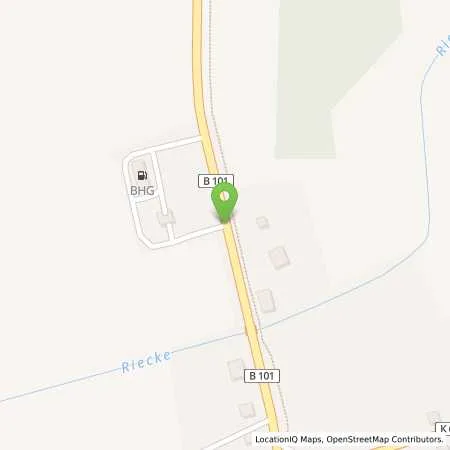 Standortübersicht der Tankstelle BHG Brennstoffhandel Großer Gmbh - Tankstelle an der B101 in 04924 Beutersitz