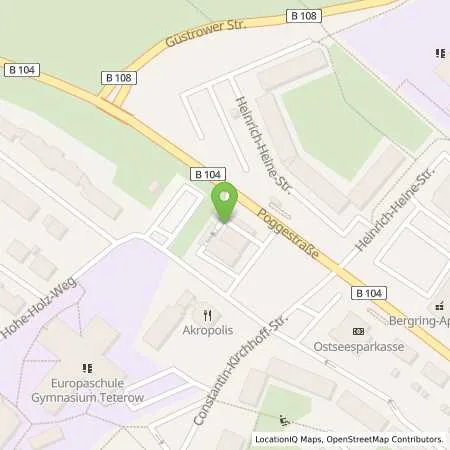 Standortübersicht der Tankstelle Aral Tankstelle in 17166 Teterow