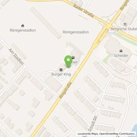 Standortübersicht der Tankstelle Shell Remscheid Ringstr. 88 in 42897 Remscheid