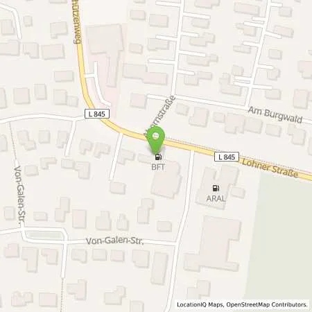 Standortübersicht der Tankstelle BFT Dinklage Burgstr. in 49413 Dinklage