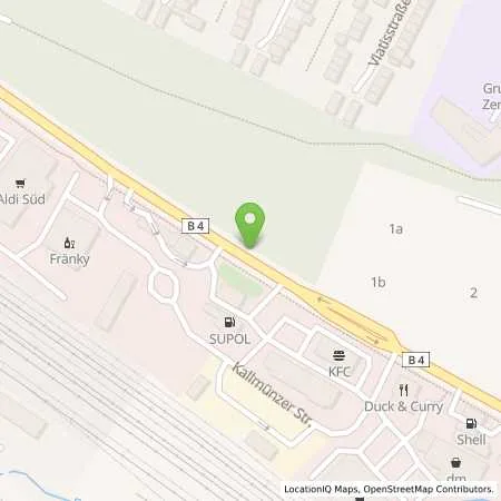 Standortübersicht der Tankstelle NUERNBERG - REGENSBURGER STR. 290 in 90480 Nuernberg