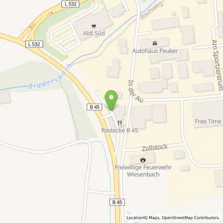 Standortübersicht der Tankstelle Esso Tankstelle in 69245 BAMMENTAL