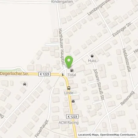 Standortübersicht der Tankstelle TotalEnergies Filderstadt-Harth in 70794 Filderstadt (Harth)