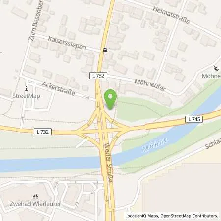 Standortübersicht der Tankstelle Aral Tankstelle in 59755 Arnsberg