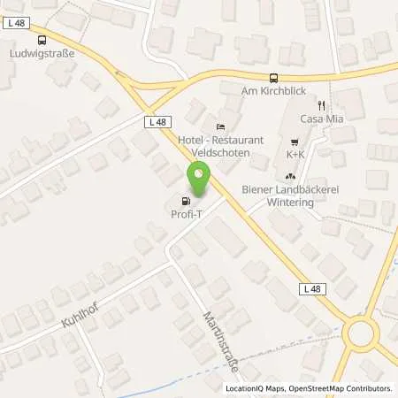 Standortübersicht der Tankstelle Profi-T Lingen in 49809 Lingen