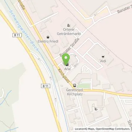 Standortübersicht der Tankstelle Aral Tankstelle in 82538 Geretsried