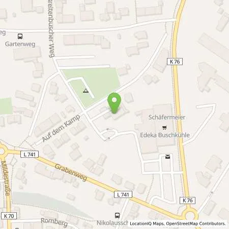 Standortübersicht der Tankstelle K.H. Bueker Mineraloel GmbH in 59602 Ruethen