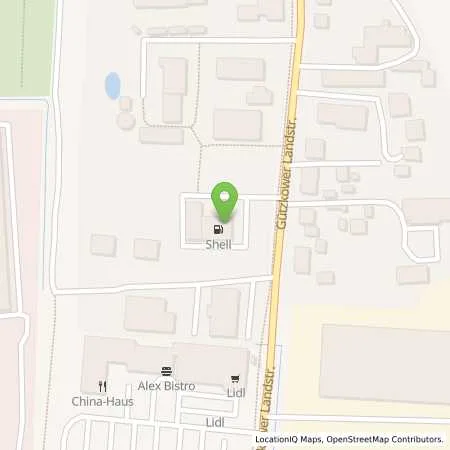 Standortübersicht der Tankstelle Shell Greifswald Guetzkower Landstr. 9-10 in 17489 Greifswald