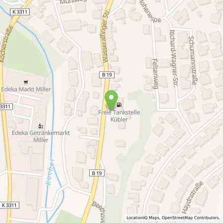 Standortübersicht der Tankstelle Freie Tankstelle Hüttlingen in 73460 Hüttlingen