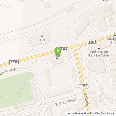 Standortübersicht der Tankstelle Access Parchim in 19370 Parchim