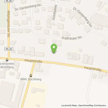 Standortübersicht der Tankstelle Shell Buechlberg Hauptstr. 33 in 94124 Buechlberg