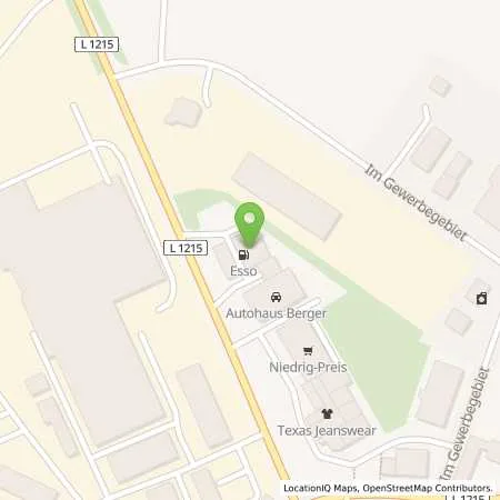 Standortübersicht der Tankstelle Esso Tankstelle in 06571 Wiehe