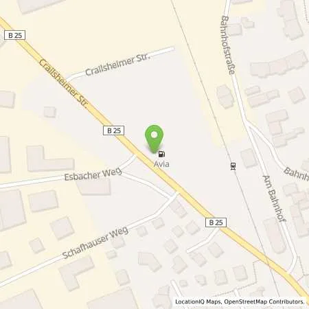 Standortübersicht der Tankstelle AVIA Xpress Automatentankstelle in 91555 Feuchtwangen