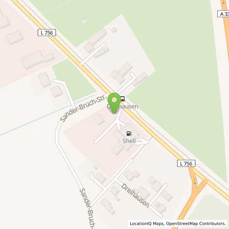 Standortübersicht der Benzin-Super-Diesel Tankstelle: Shell Paderborn Bielefelder Str. 215 in 33104, Paderborn