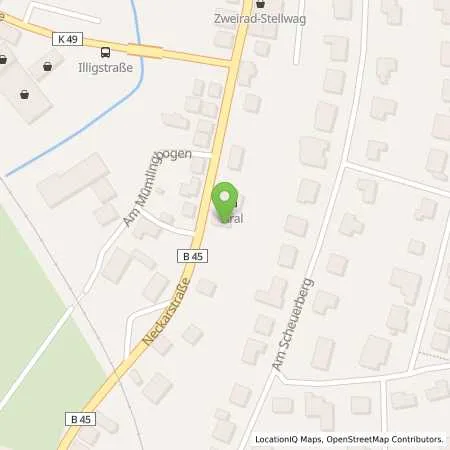 Standortübersicht der Tankstelle Aral Tankstelle in 64711 Erbach