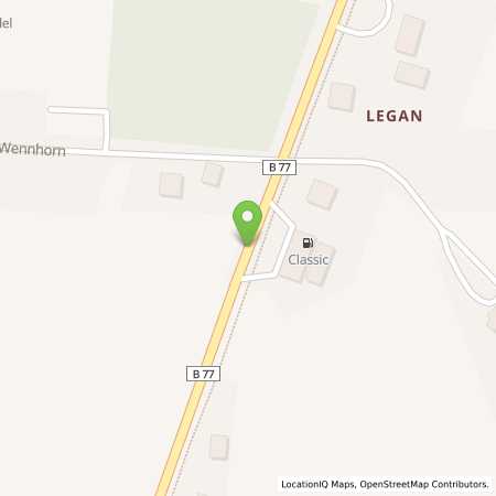 Standortübersicht der Benzin-Super-Diesel Tankstelle: Legan in 24816, Legan