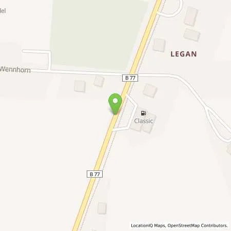 Standortübersicht der Tankstelle Legan in 24816 Legan