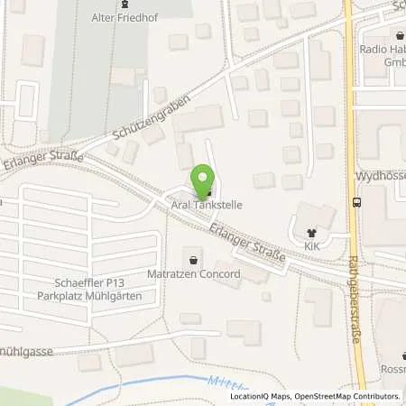 Standortübersicht der Tankstelle Aral Tankstelle in 91074 Herzogenaurach
