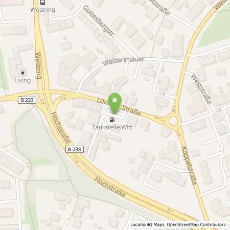 Standortübersicht der Tankstelle Fricke in 59174 Kamen