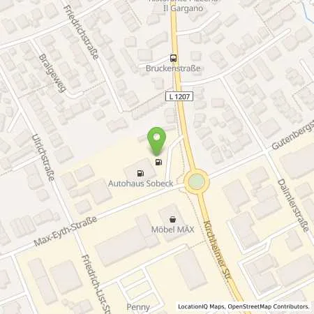 Standortübersicht der Tankstelle Esso Tankstelle in 73249 WERNAU